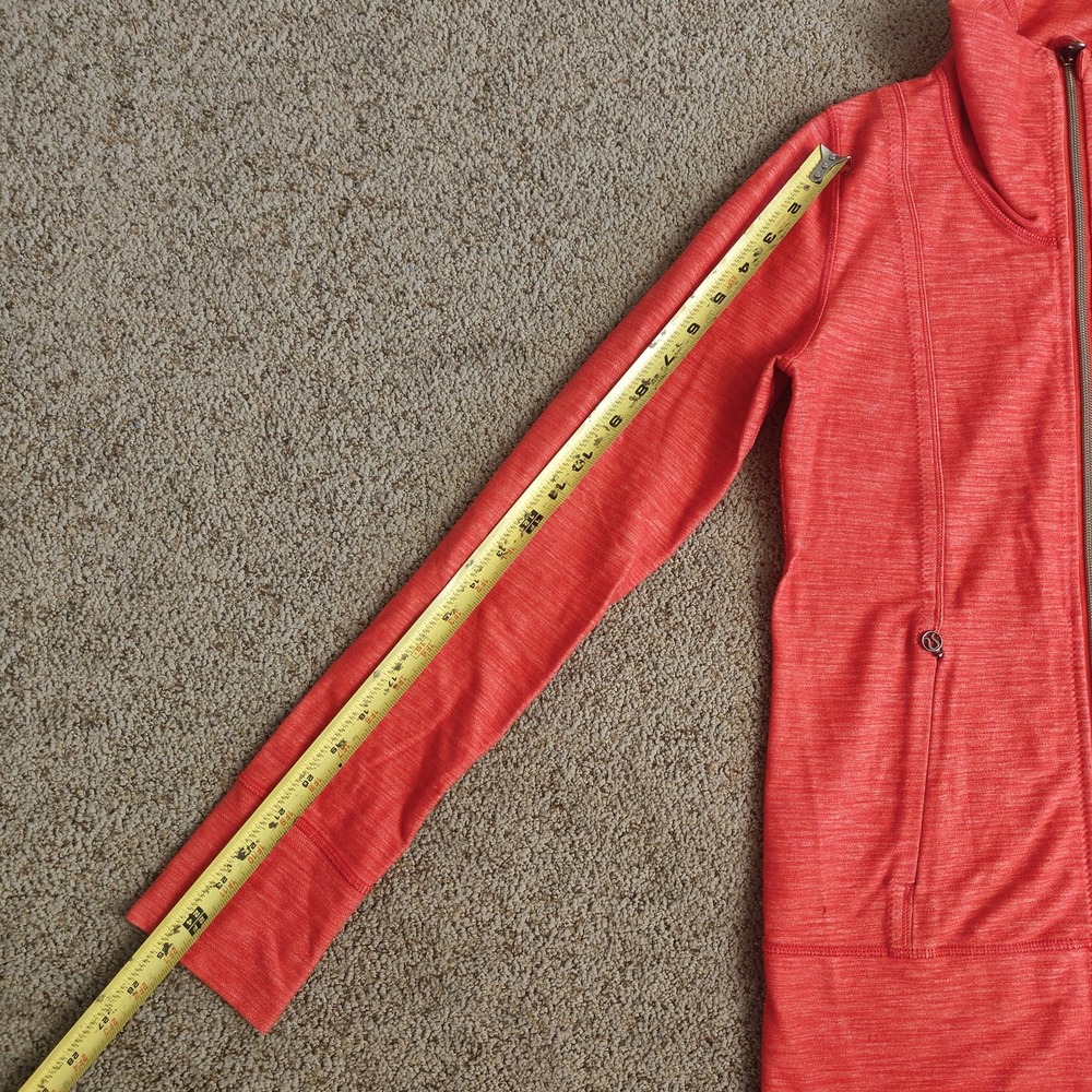 Lululemon Define Full Zip Jacket Heathered Red Orange Womens Size 4 Activewear - Picture 10 of 11